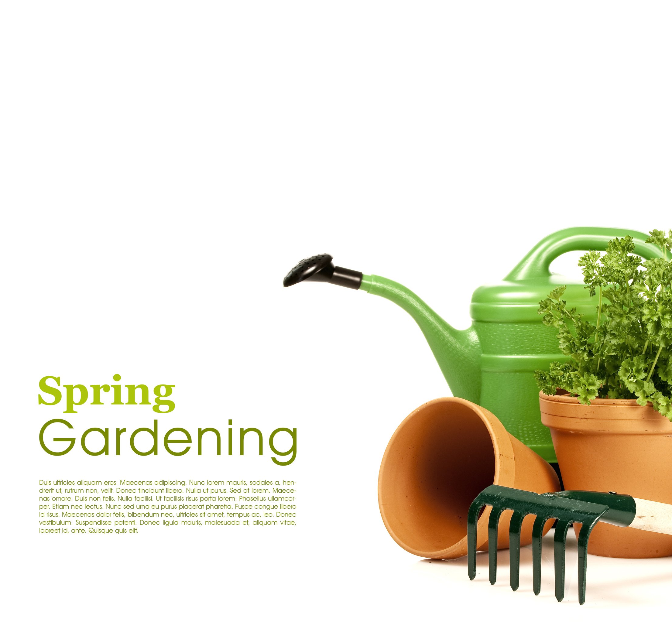Landscape gardening setting